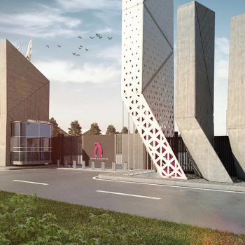 طراحی و اجرای مجموعه ورودی انبار مرکزی شرکت عمران آذرستان توسط گروه معماری معتمد و همکاران